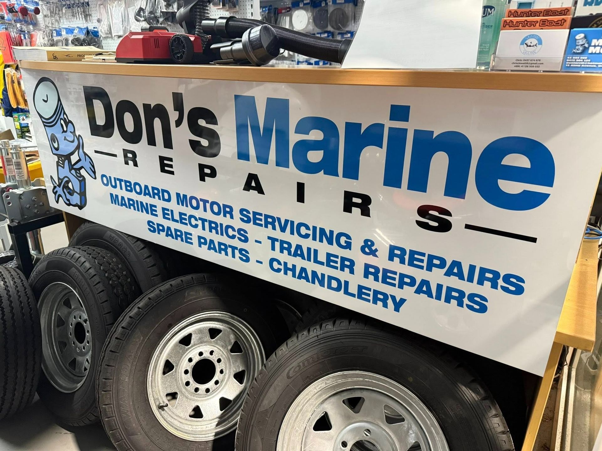 A Sign that Says Don 's Marine Repairs — Don's Marine Repairs in Umina, NSW