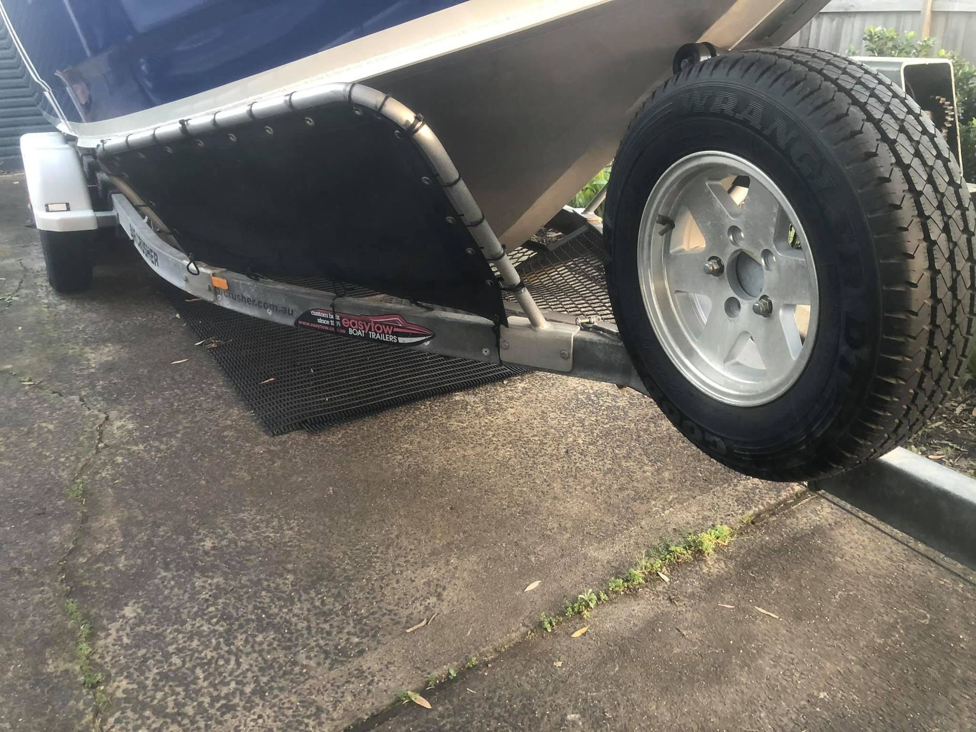 A Boat Is Sitting on A Trailer — Don's Marine Repairs in Umina, NSW