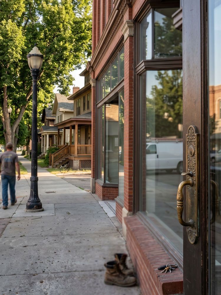 Historic Building with A Key Beside the Door in Caldwell, ID