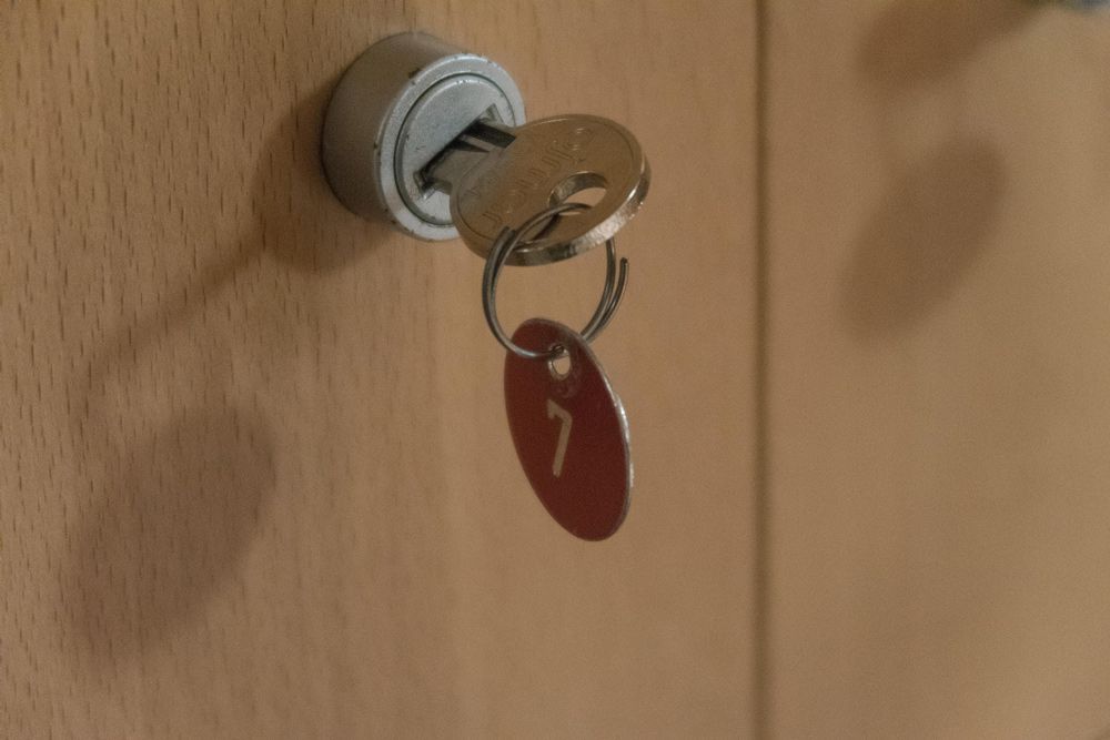Hotel Key Inserted in Door Lock in Star, ID