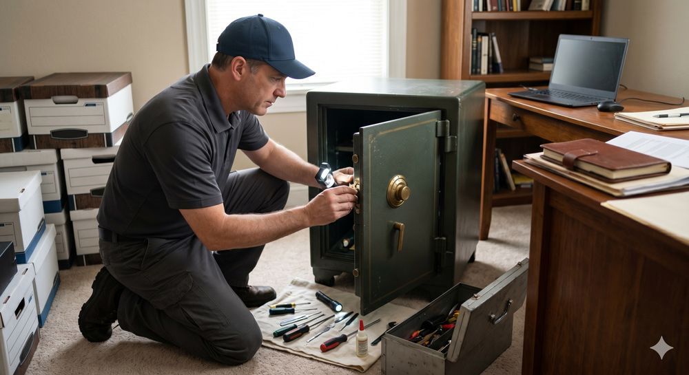Man Repairing Safe in Caldwell, ID