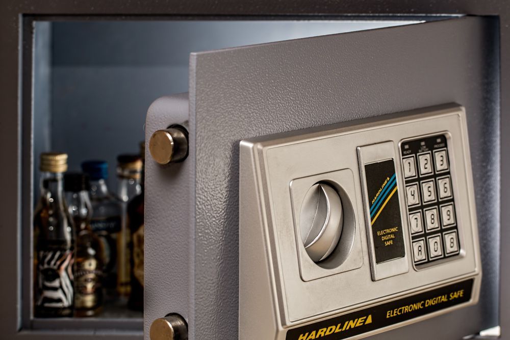 Partially Opened Digital Safe in Nampa, ID