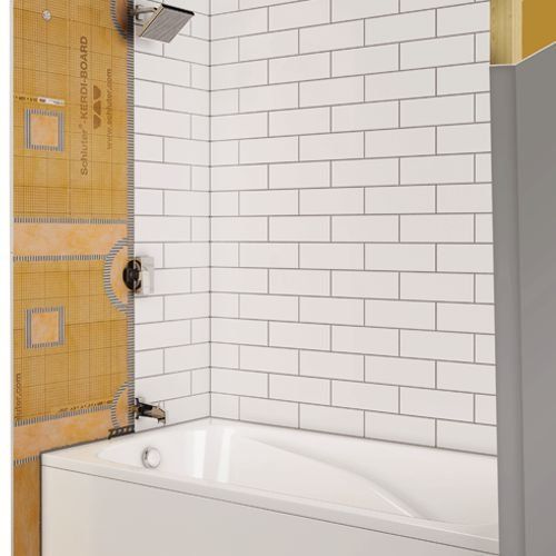 Schluter Kerdi products with tile
