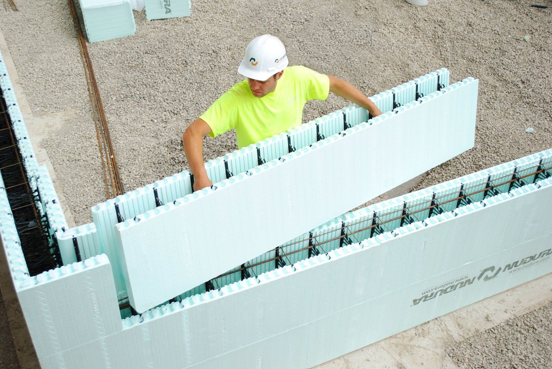 Nudura Block being installed