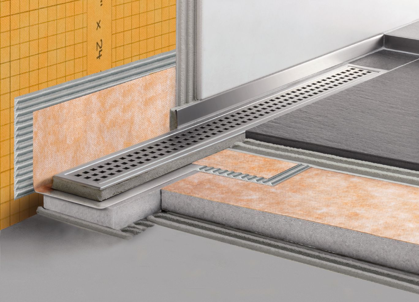 Schluter floor drain system