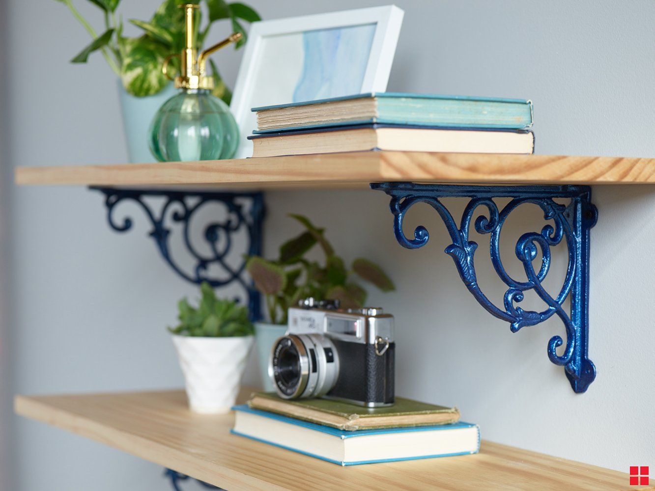 Blue Rust-Oleum Shelf brackets