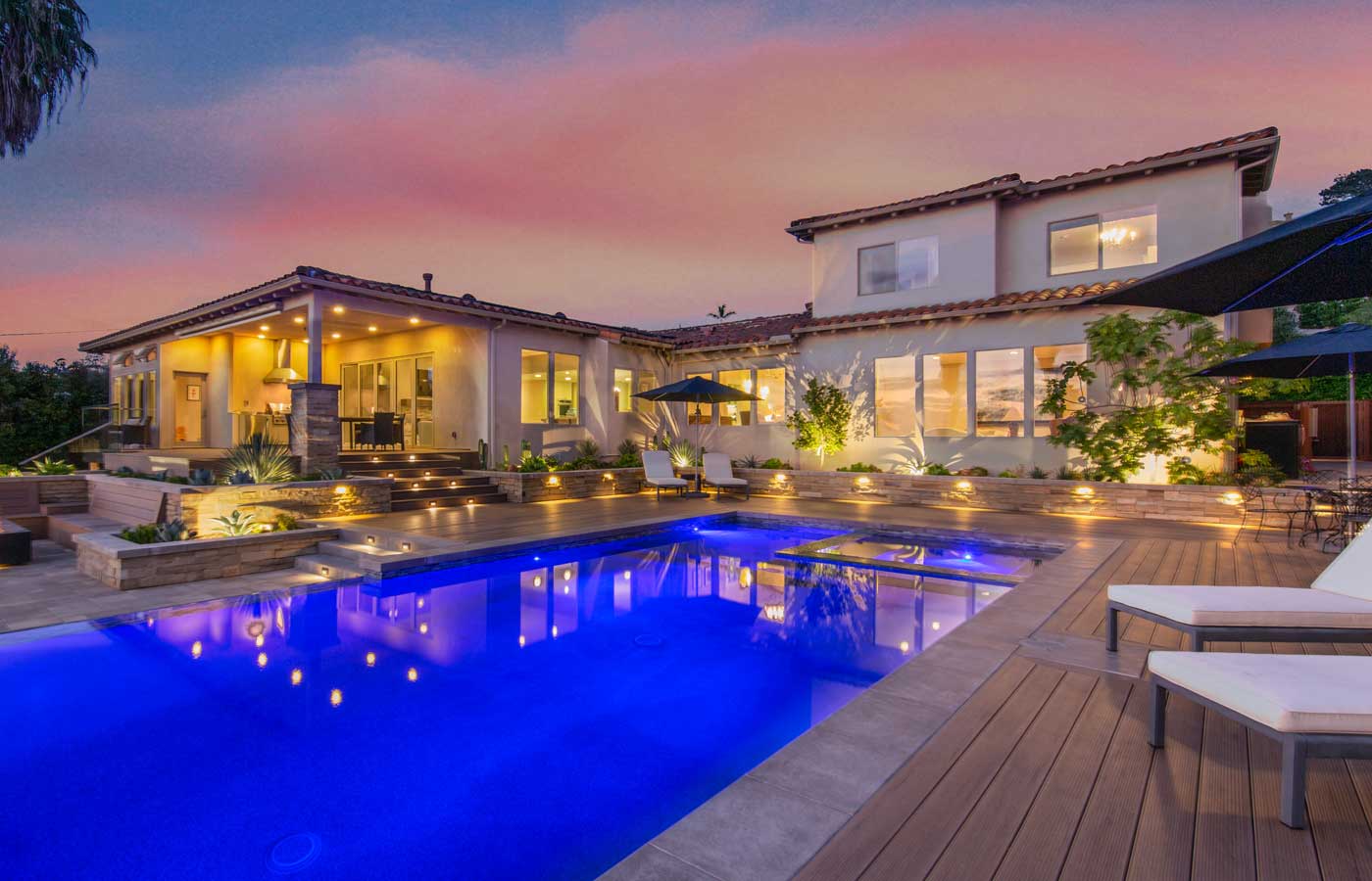 Timbertech decking with pool