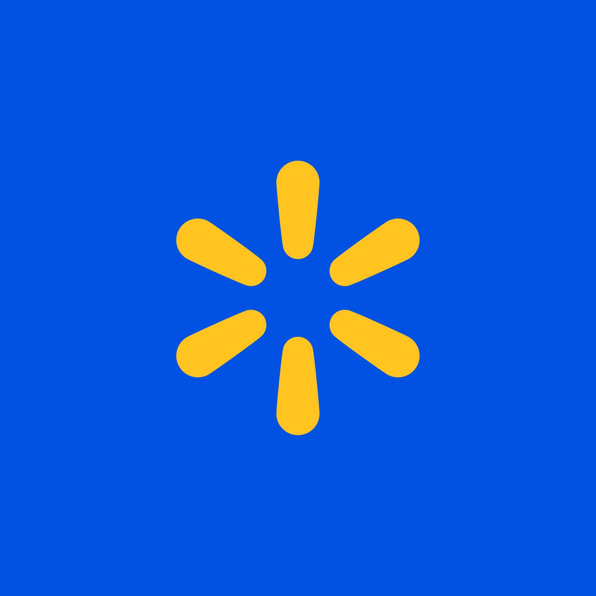 Walmart spark logo on a blue background