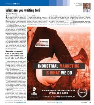 Doug Mansfield what are you waiting for article in BIC Magazine September 2020