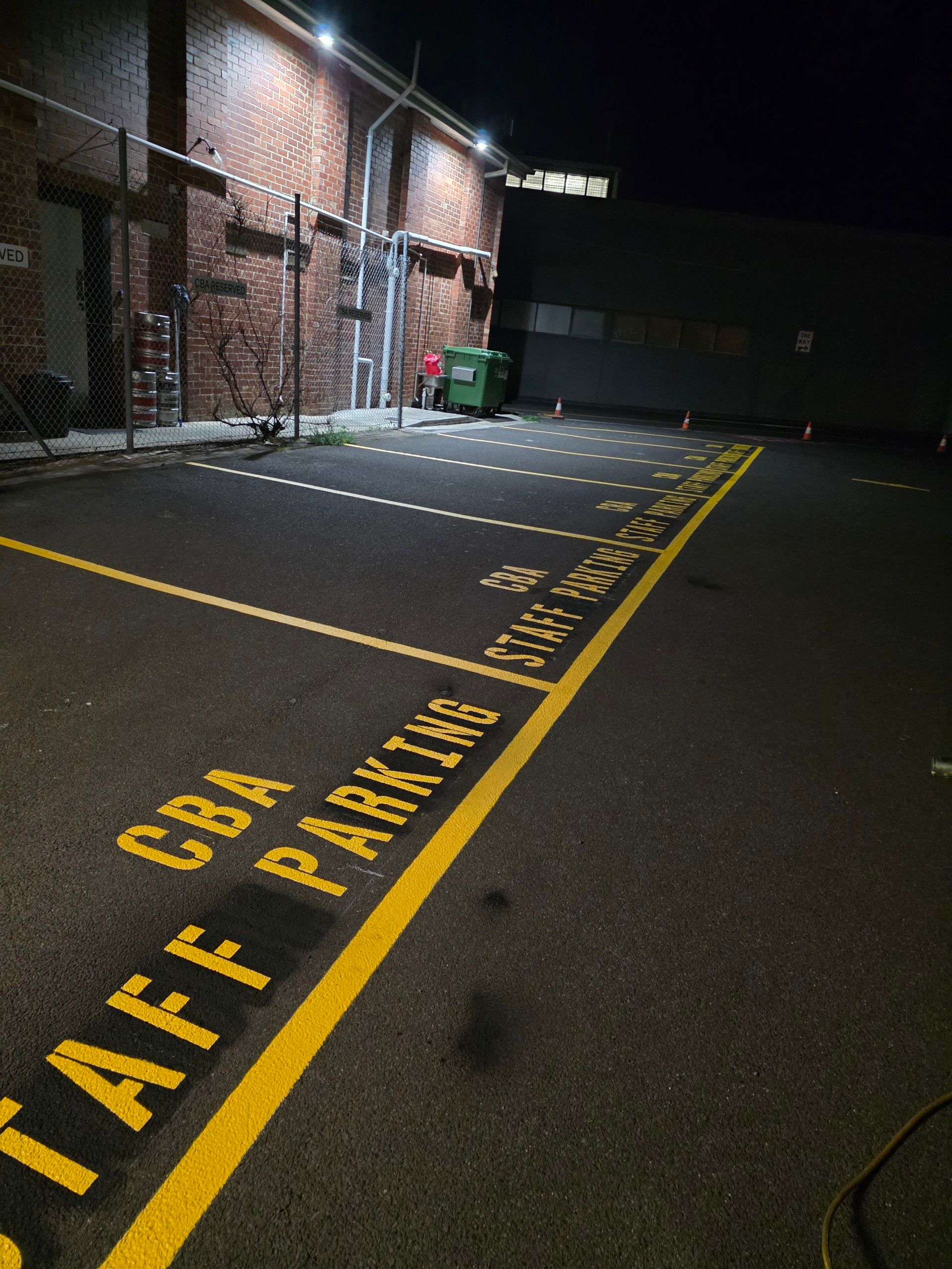 completion of line marking project in Warragul, Vic