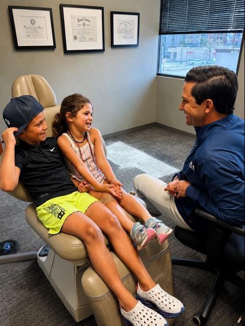 Young child during an orthodontic growth monitoring visit