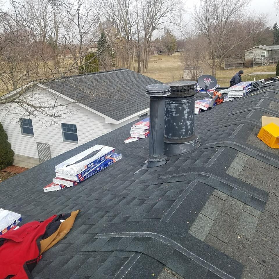Roof Replacement in Progress – Saline, MI – Diversified Roofing
