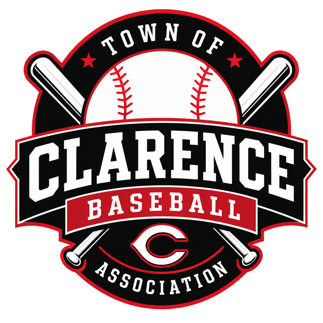 Town of Clarence Baseball Association logo