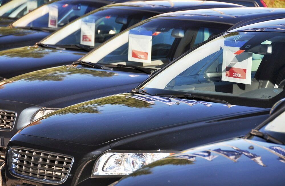 Row of Black Cars for Sale With Price Tags — Fulgi's South Coast Automotive and Dismantling in South Nowra, NSW