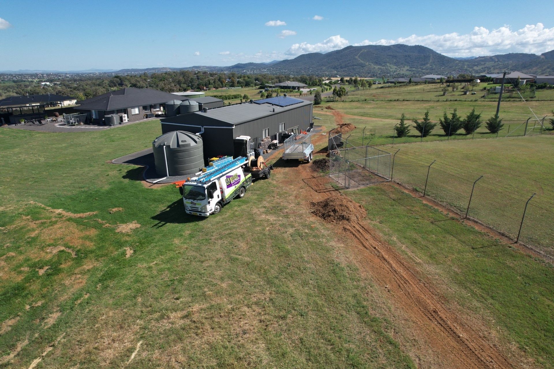 Rural Farm with A White Truck— Bes-Elect Electrical in Taminda, NSW