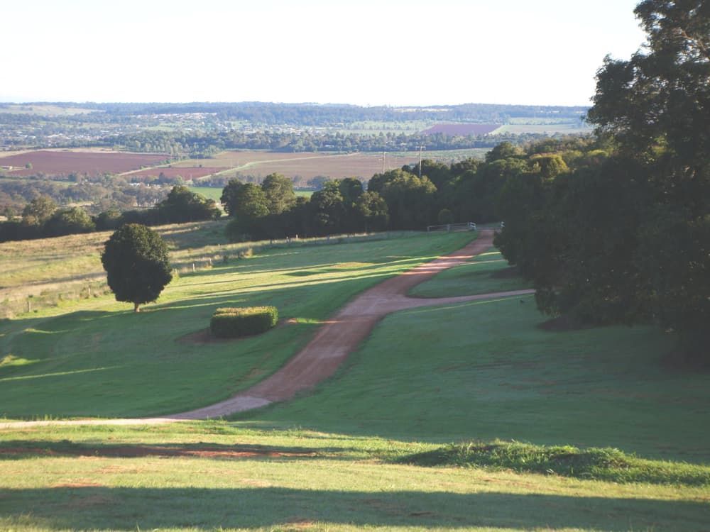 A Dirt Road Winds Through A Lush Green Field — South Burnett Truck Rental In Kingaroy, QLD