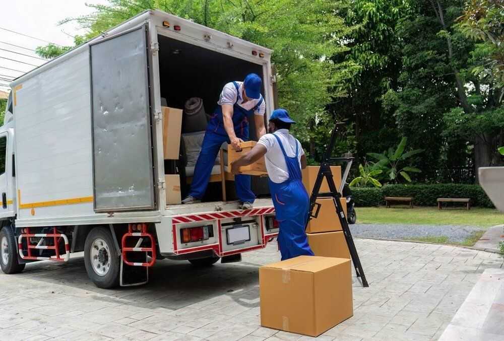 Two Men Transport Boxes — South Burnett Truck Rental In Nanango, QLD