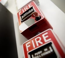 fire alarms on wall image