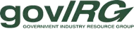 Logo for Government Industry Resource Group (govIRG) featuring the dark green text