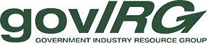 Logo for Government Industry Resource Group (govIRG) featuring the dark green text