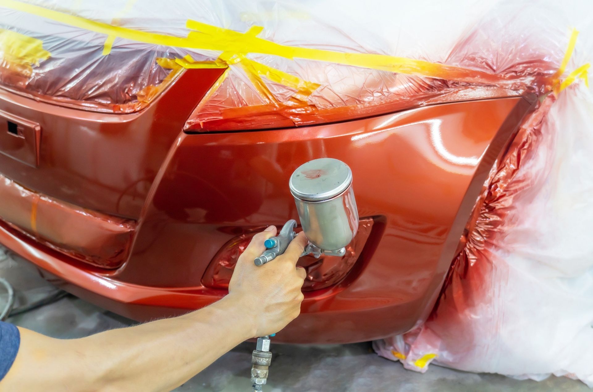 collision paint on vehicle