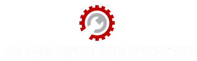 Logo of a gear with a wrench inside, with text below in white.