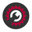 Icon of a gear and wrench inside a circle, suggesting settings or tools.