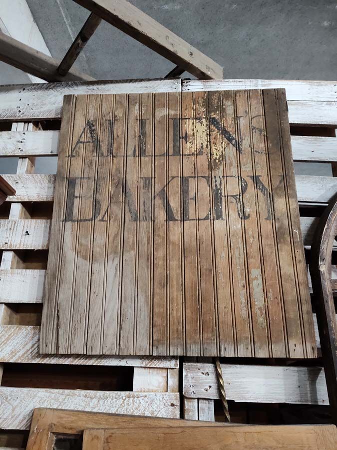 Wooden sign reading 