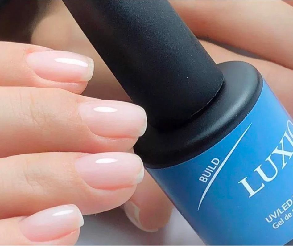 Luxio Build soft gel used for natural nail enhancements at Simply Irresistible in DeLand, FL