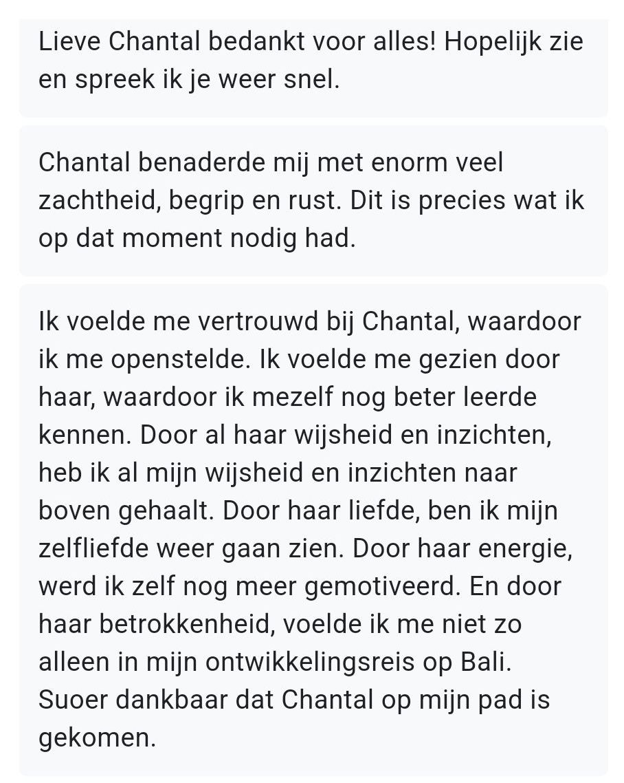 Review Chantal Biersma Coaching en Retreats