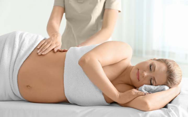 Pregnant Woman Having Massage in Spa Relax | Wynnum, Qld | Beauty in Style Day Spa