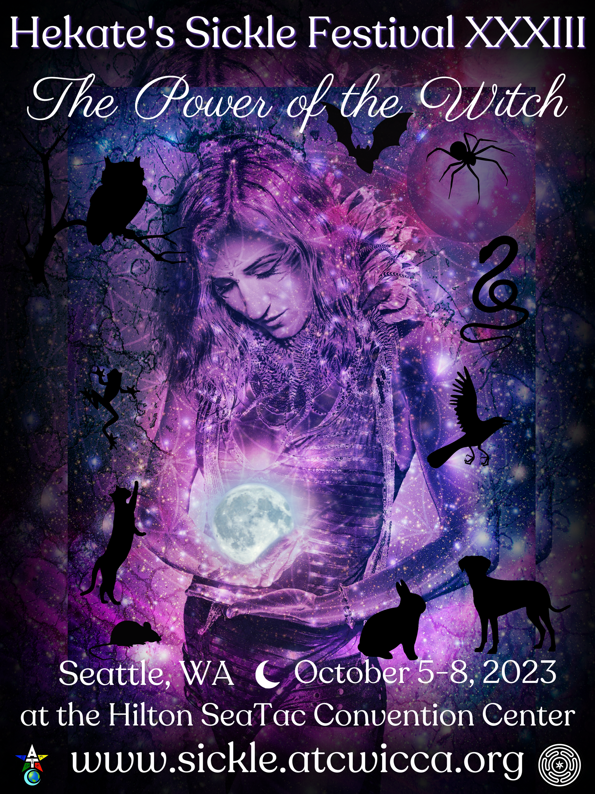 A poster for hekate 's sickle festival xxxiii the power of the witch