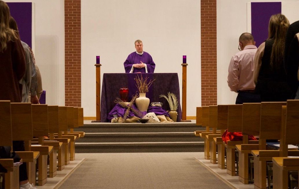 prayer inside a church