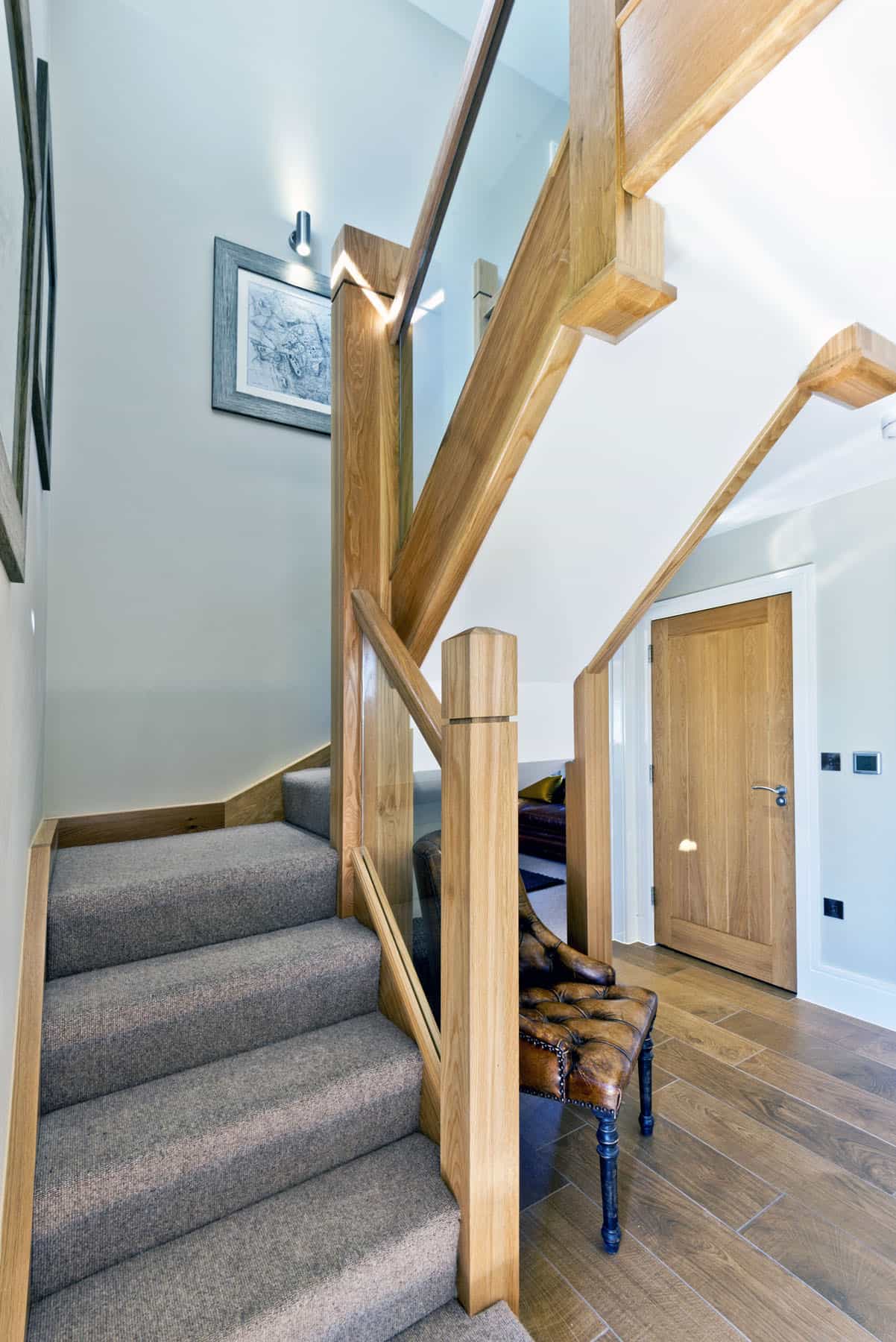 Glass Balustrade Staircase - Bespoke Staircases - Central Joinery Group