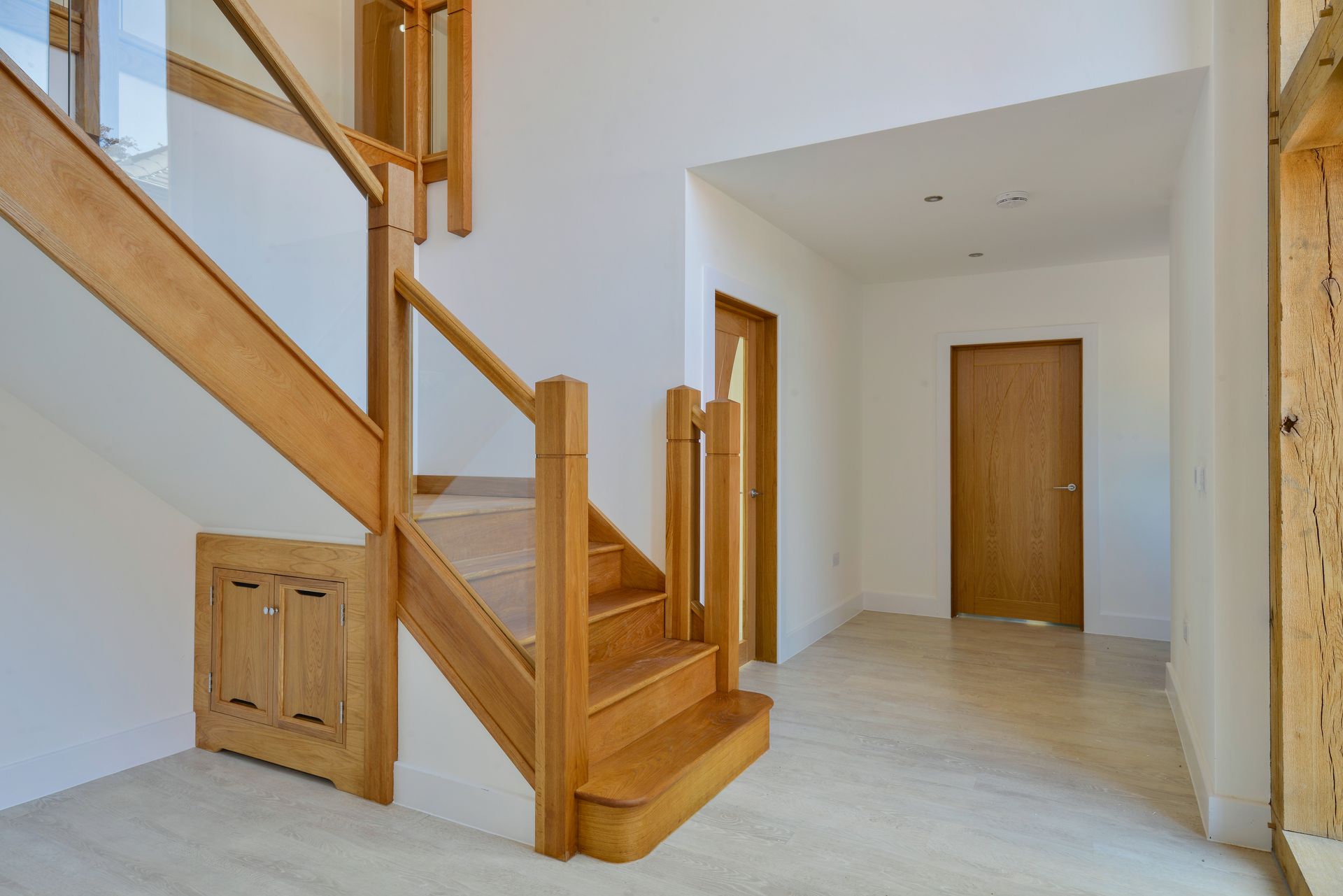 Glass balustrade staircase