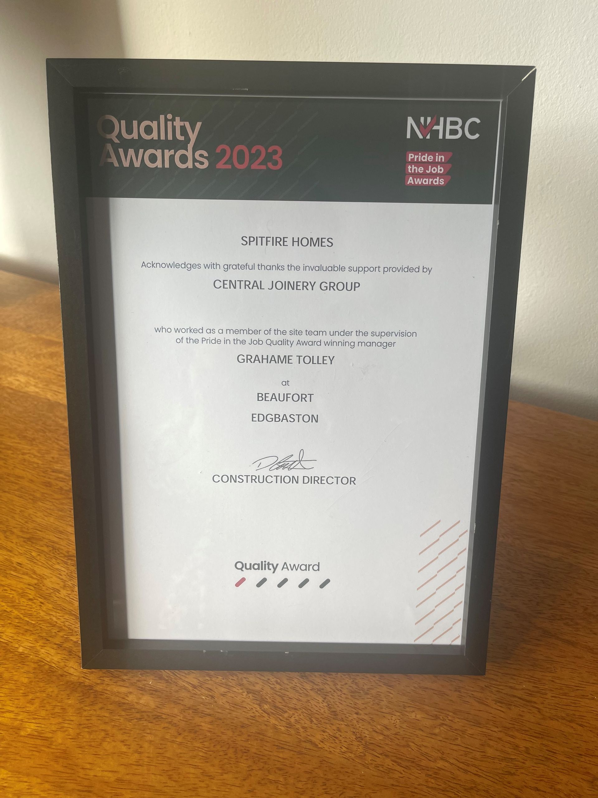 Quality Awards 2023 | Spitfire Homes
