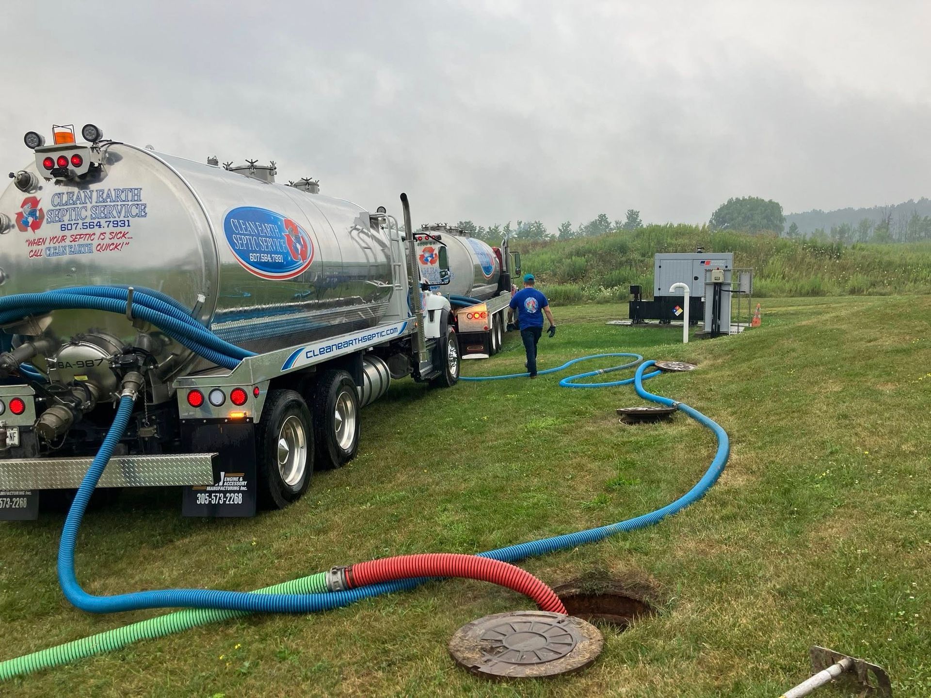 septic pump trucks from Clean Earth Septic pumping septic tanks in Finger Lakes neighborhood