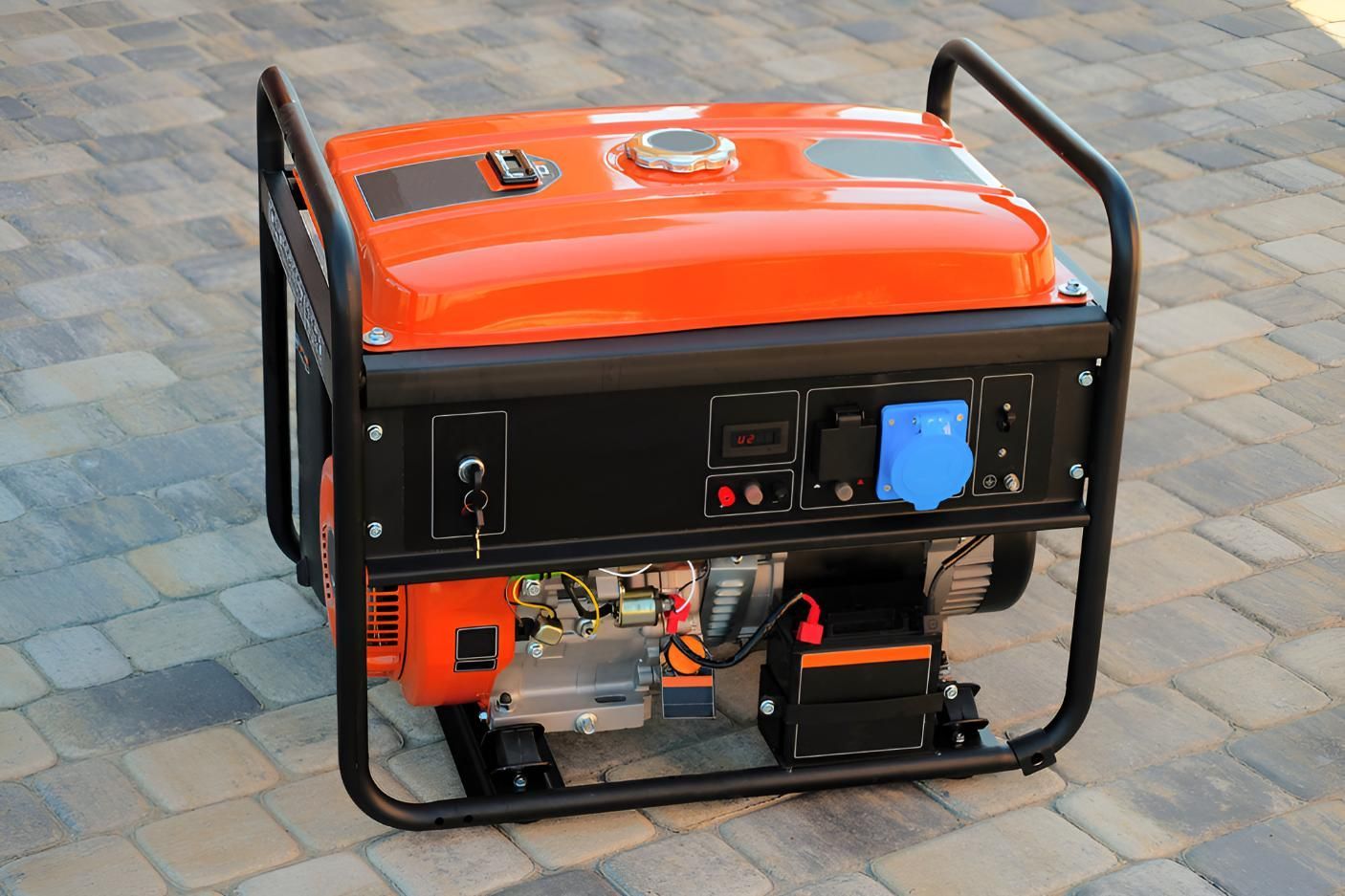 Orange and Black Generator — Robbie McDonald Electrical in Maroochydore, QLD