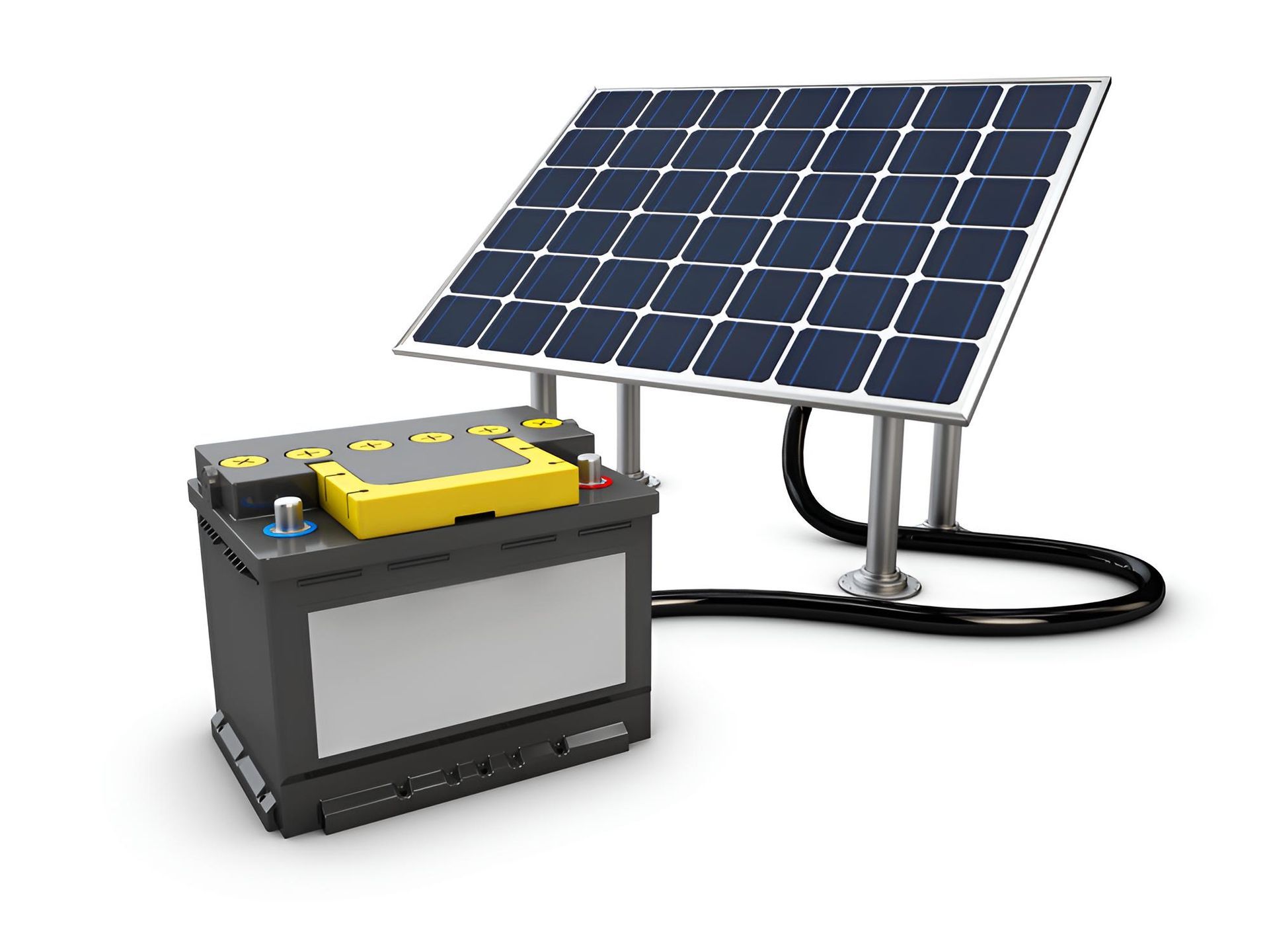 Battery is Connected to a Solar Panel — Robbie McDonald Electrical in Golden Beach, QLD
