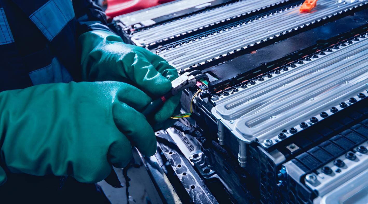 Person Wearing Green Gloves — Robbie McDonald Electrical in Mooloolaba, QLD
