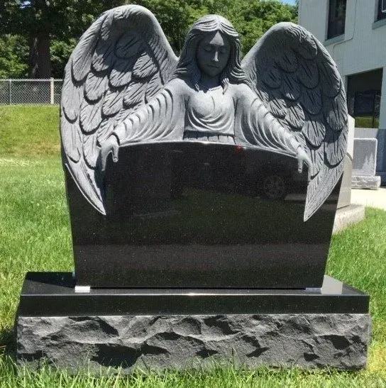 Woman Putting Rose In The Headstones | Worcester, MA | Rex Monuments