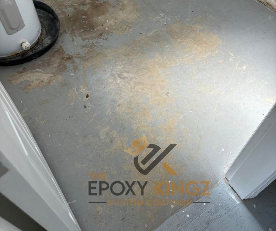 incredible Domino epoxy flake garage floor transformation by The Epoxy Kingz