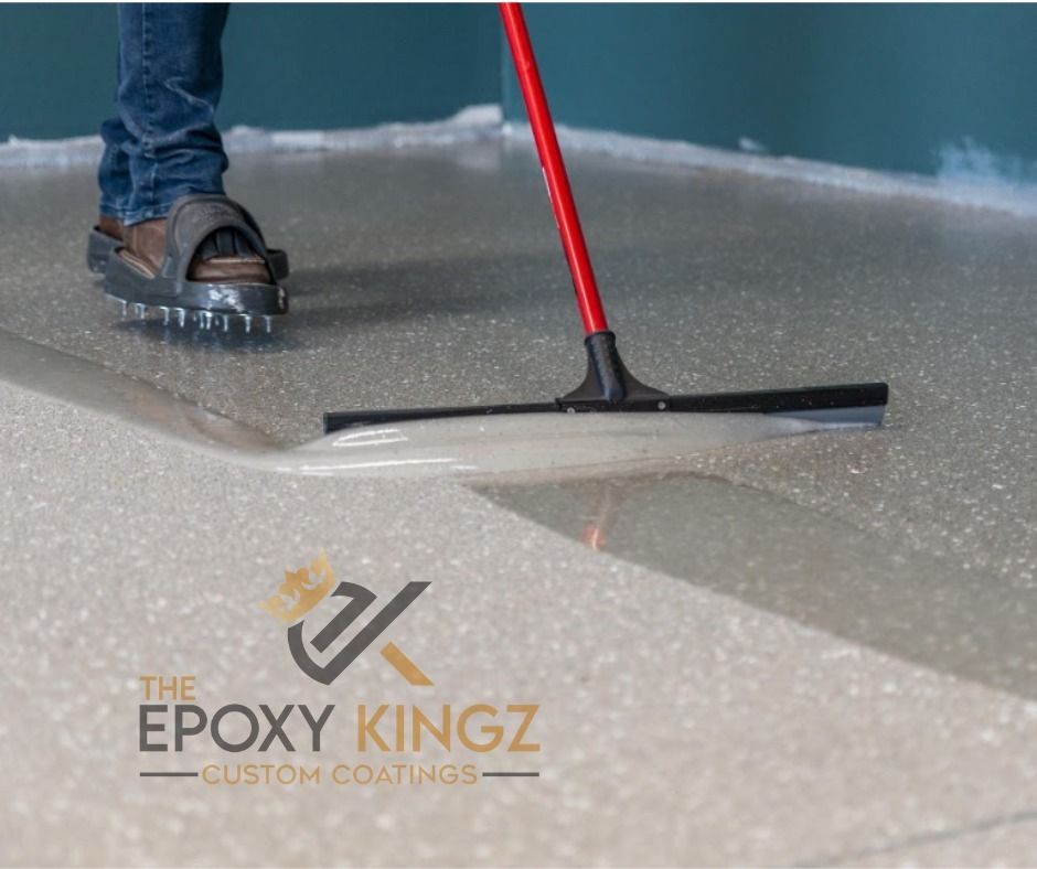 Durable commercial epoxy flooring with smooth finish