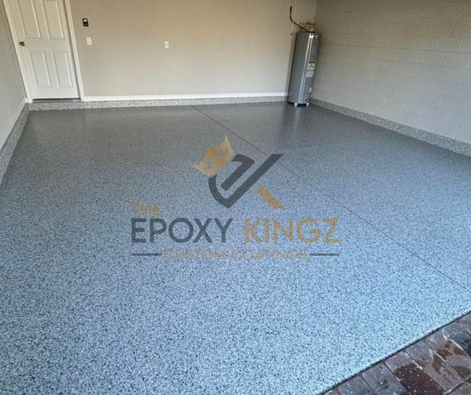 Metallic epoxy floor design for modern interiors