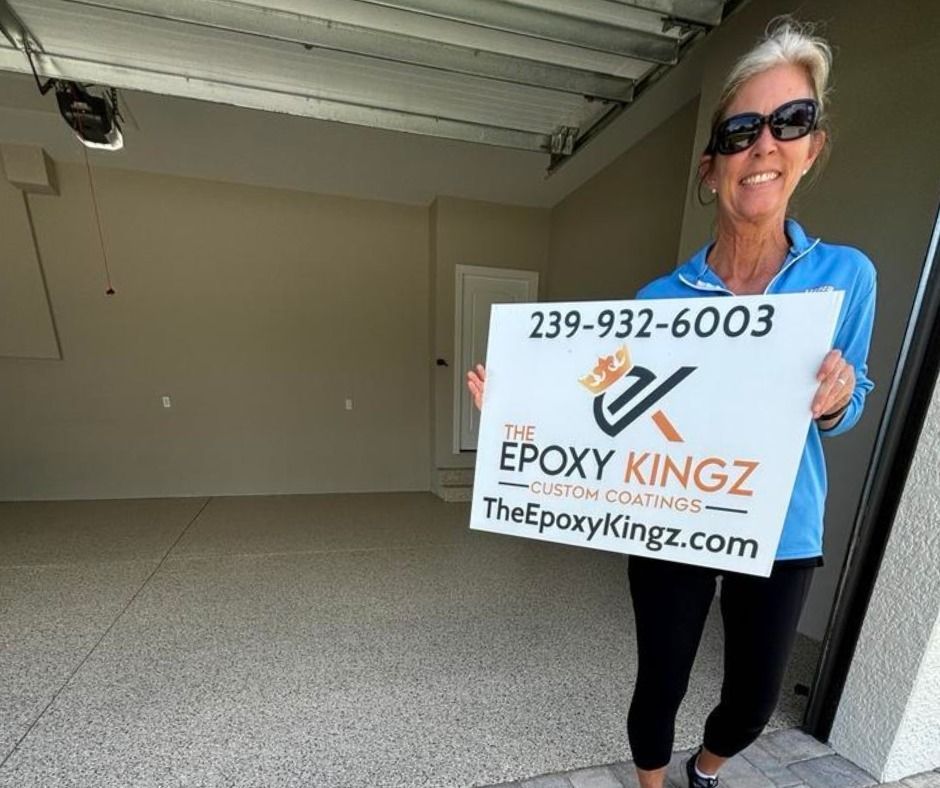 Epoxy floor completed by Epoxy Kingz in Fort Myers