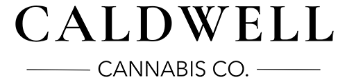 Caldwell Cannabis Co. logo in black text on a white background