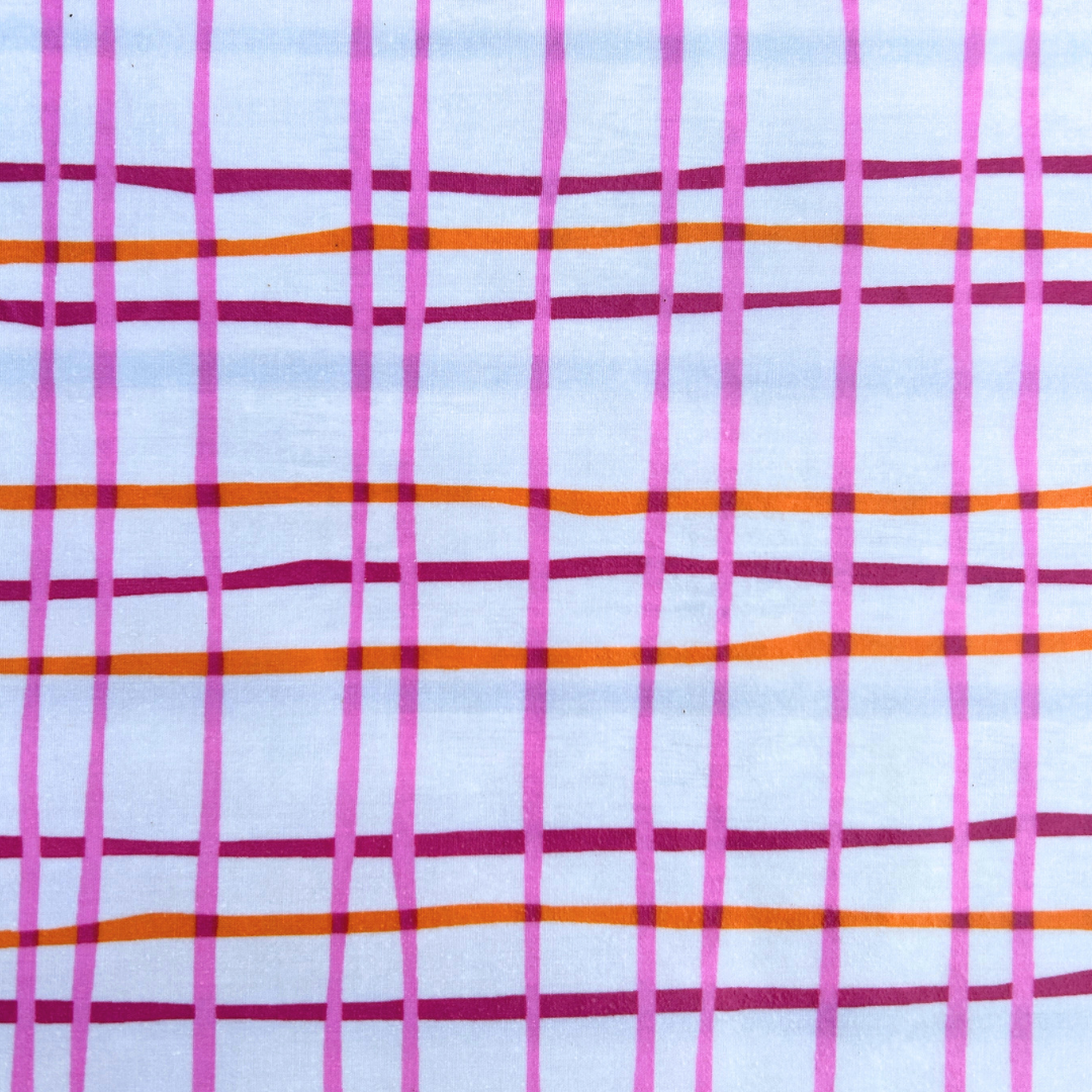 Foodwrap Ruitjes oranje/roze 33x33cm