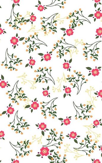 a seamless pattern with hummingbirds and flowers on a white background