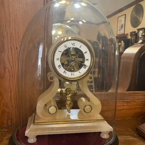 French Marble Clock wit Cupid — Waxhaw, NC — Antique Clock Shop