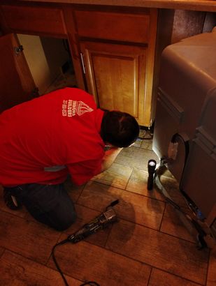 Daniel performing emergency water removal.